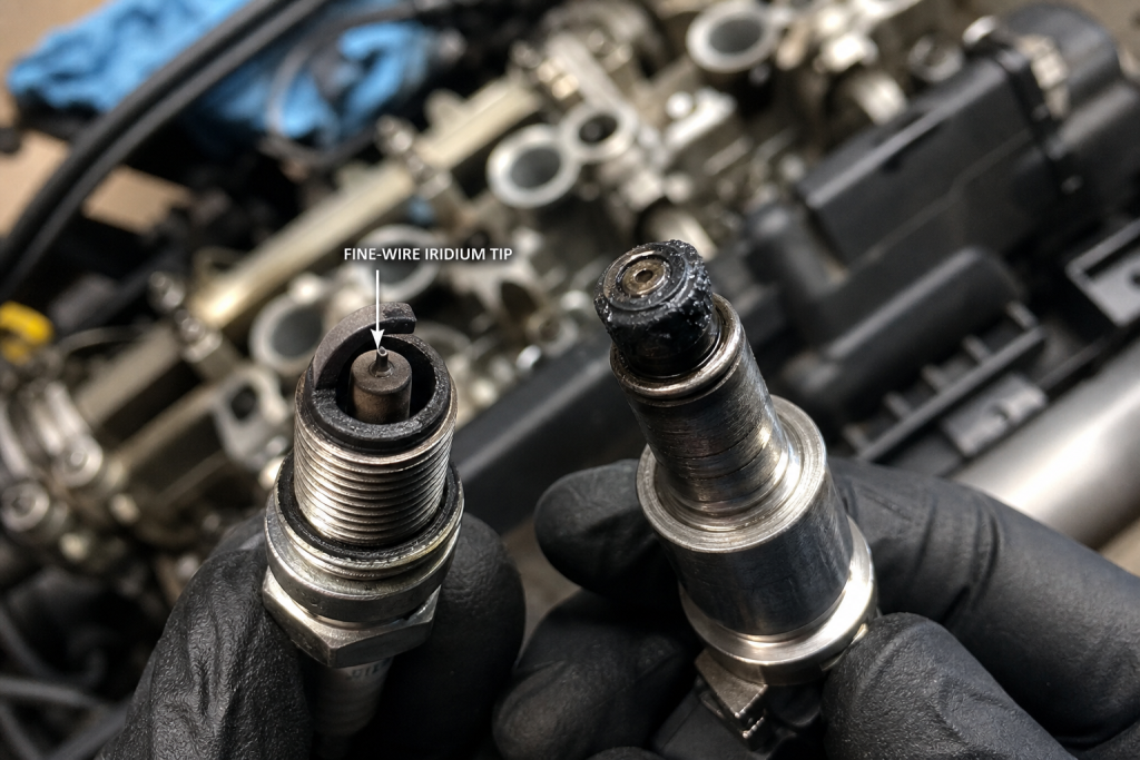 Why do direct injection engines need iridium spark plugs