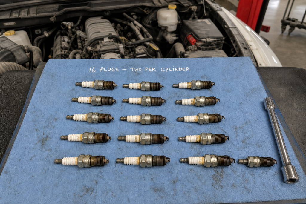 How many spark plugs 5 7 hemi engine