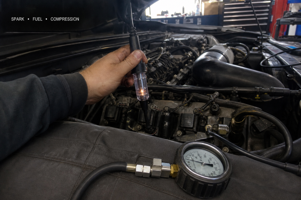 No combustion in engine