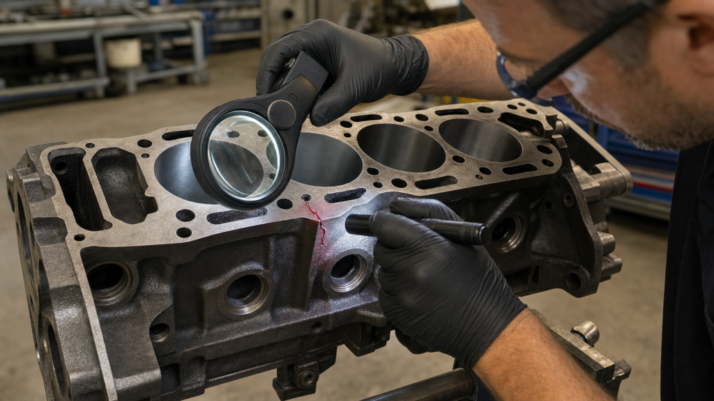 Cracked engine block symptoms